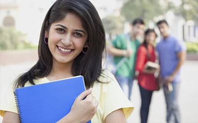Indian happy student